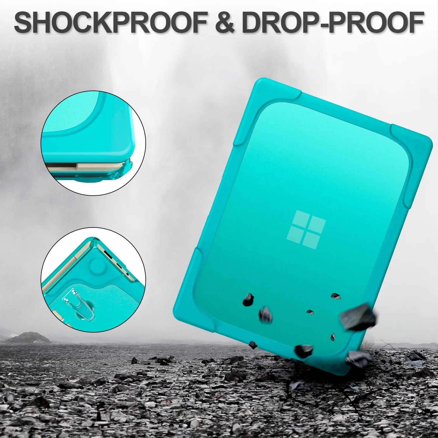 JMT-157002 Cooling Design Foldable Stand with Dual Layer Protection for Microsoft Surface Laptop 3 & 4 - 15 Inch Models