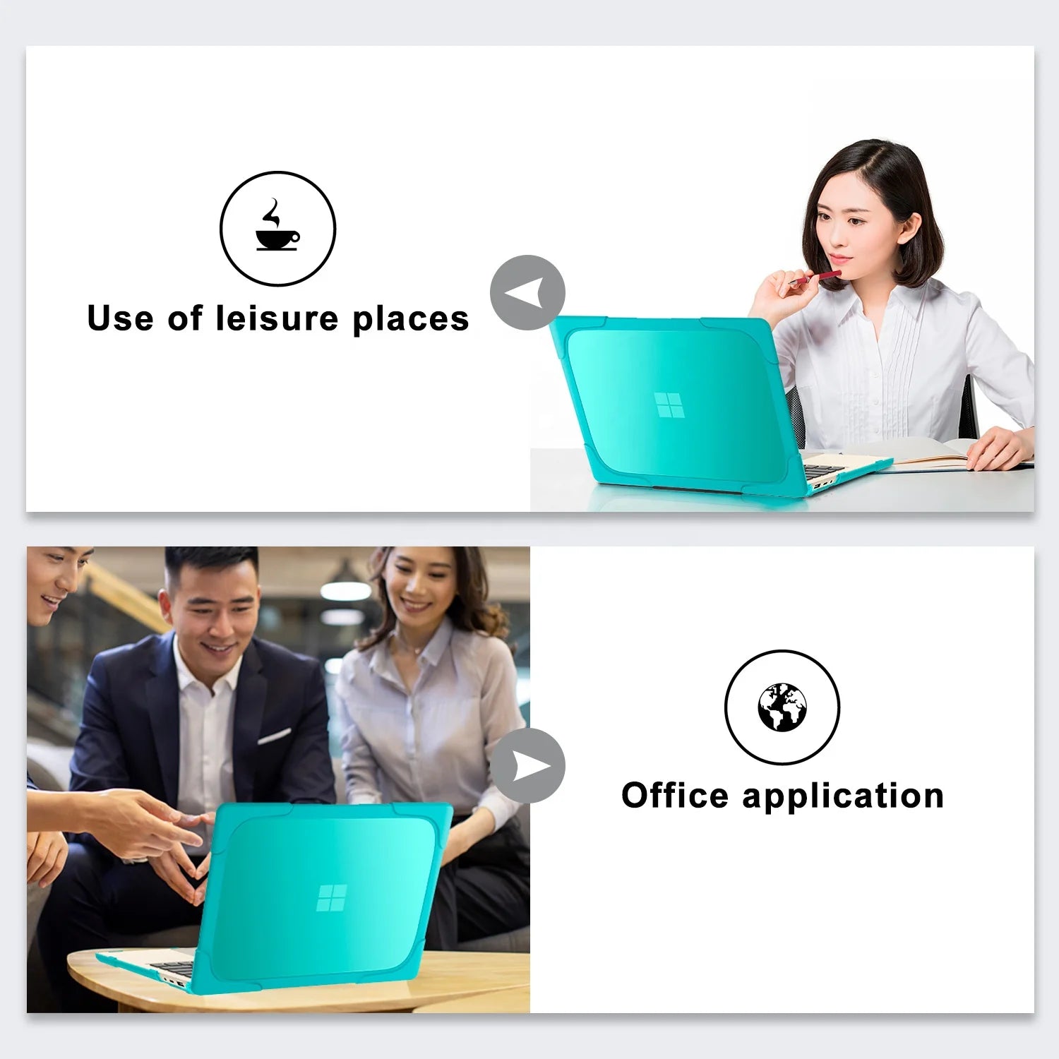 JMT-157002 Cooling Design Foldable Stand with Dual Layer Protection for Microsoft Surface Laptop 3 & 4 - 15 Inch Models