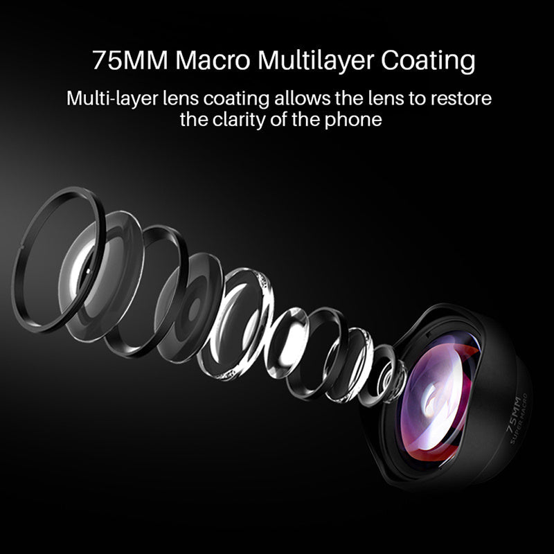 JMT-157194 Universal Macro SLR Lens for Mobile Phones with Large Aperture and Aluminum Clip