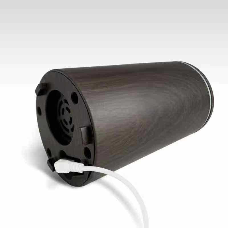 JMT-157322 USB Wood Grain Aroma Diffuser and Humidifier for Vehicles, 2-8 Hour Timer, Compact Design