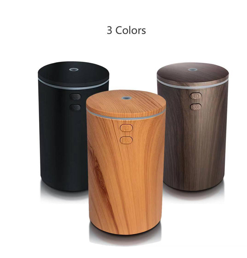 JMT-157322 USB Wood Grain Aroma Diffuser and Humidifier for Vehicles, 2-8 Hour Timer, Compact Design