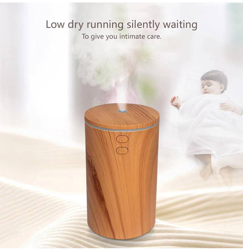 JMT-157322 USB Wood Grain Aroma Diffuser and Humidifier for Vehicles, 2-8 Hour Timer, Compact Design