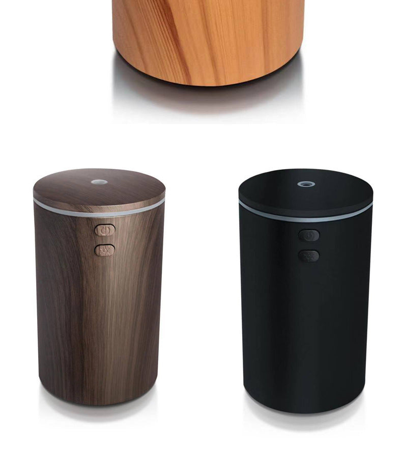 JMT-157322 USB Wood Grain Aroma Diffuser and Humidifier for Vehicles, 2-8 Hour Timer, Compact Design
