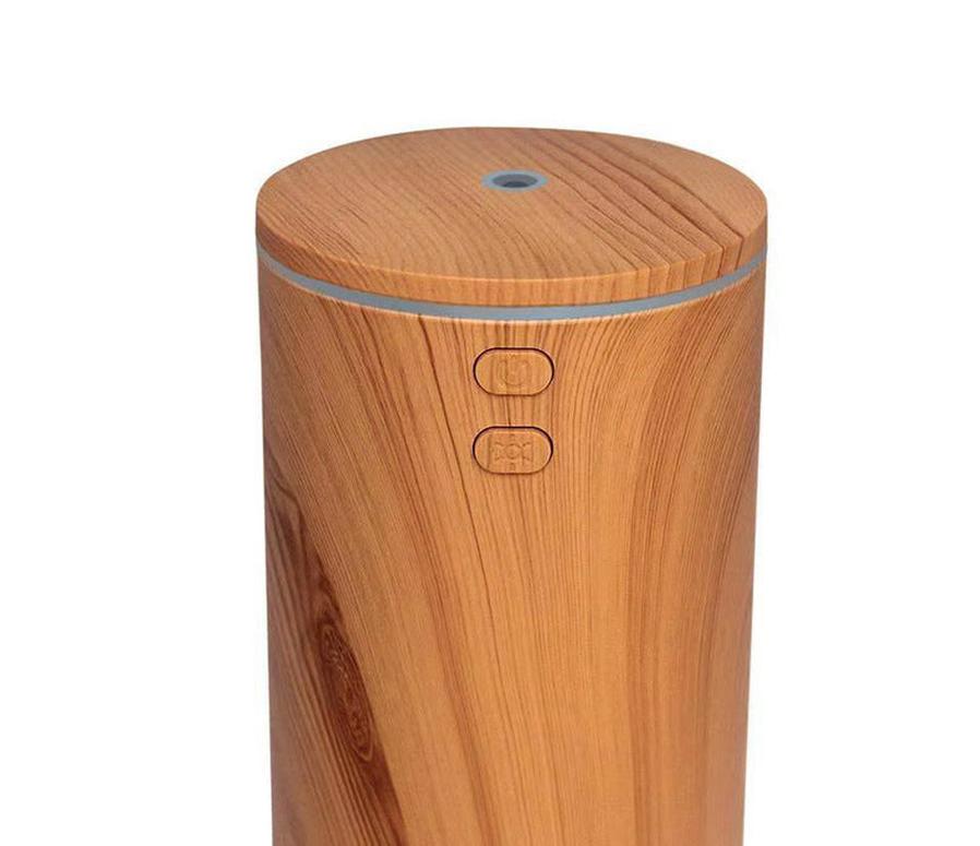JMT-157322 USB Wood Grain Aroma Diffuser and Humidifier for Vehicles, 2-8 Hour Timer, Compact Design