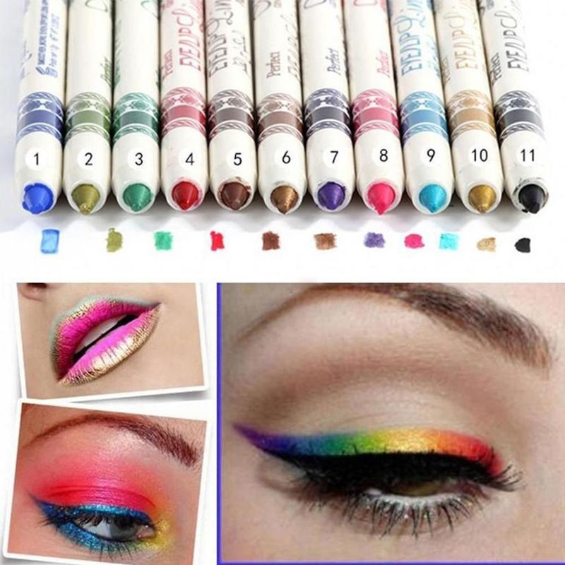 JMT-157450 12-Color Eyeliner, Highlighter, and Eye Shadow Pen Set for Versatile Makeup Looks