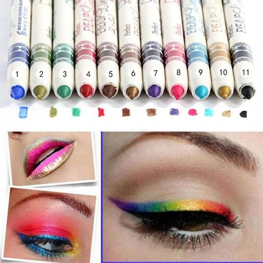 JMT-157450 12-Color Eyeliner, Highlighter, and Eye Shadow Pen Set for Versatile Makeup Looks
