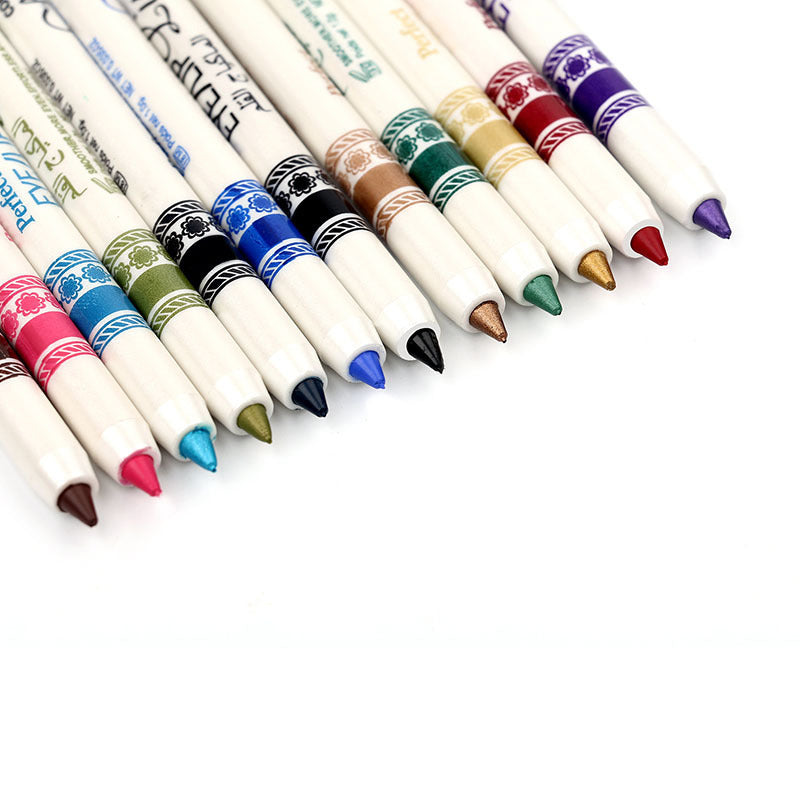 JMT-157450 12-Color Eyeliner, Highlighter, and Eye Shadow Pen Set for Versatile Makeup Looks