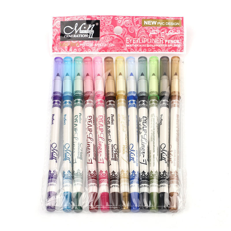 JMT-157450 12-Color Eyeliner, Highlighter, and Eye Shadow Pen Set for Versatile Makeup Looks