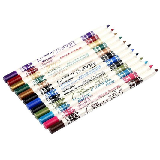 JMT-157450 12-Color Eyeliner, Highlighter, and Eye Shadow Pen Set for Versatile Makeup Looks