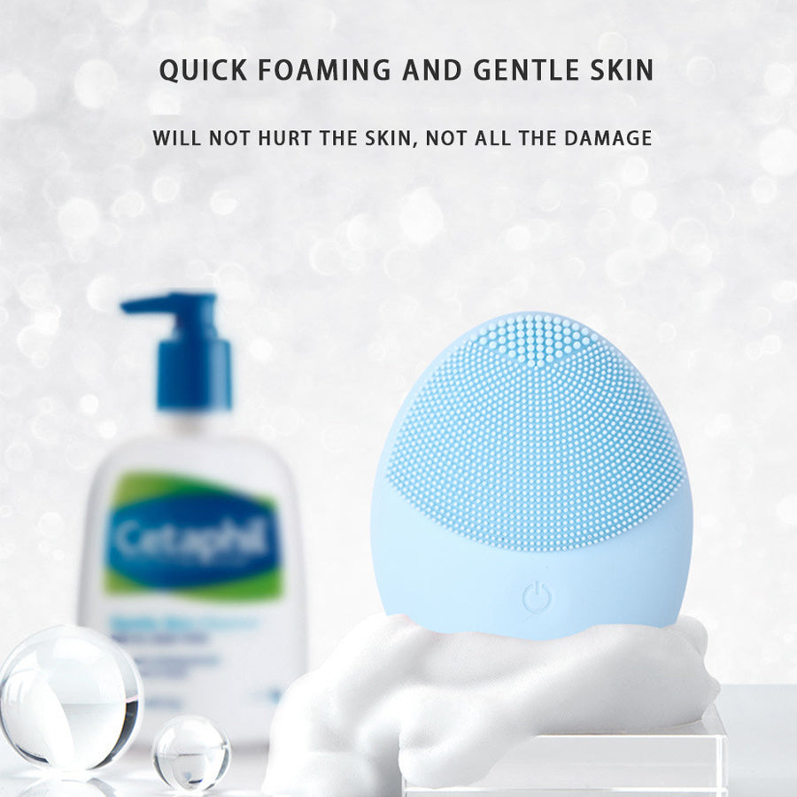 JMT-157578 Foaming Waterproof Silicone Face Cleanser with Sonic Wave Technology