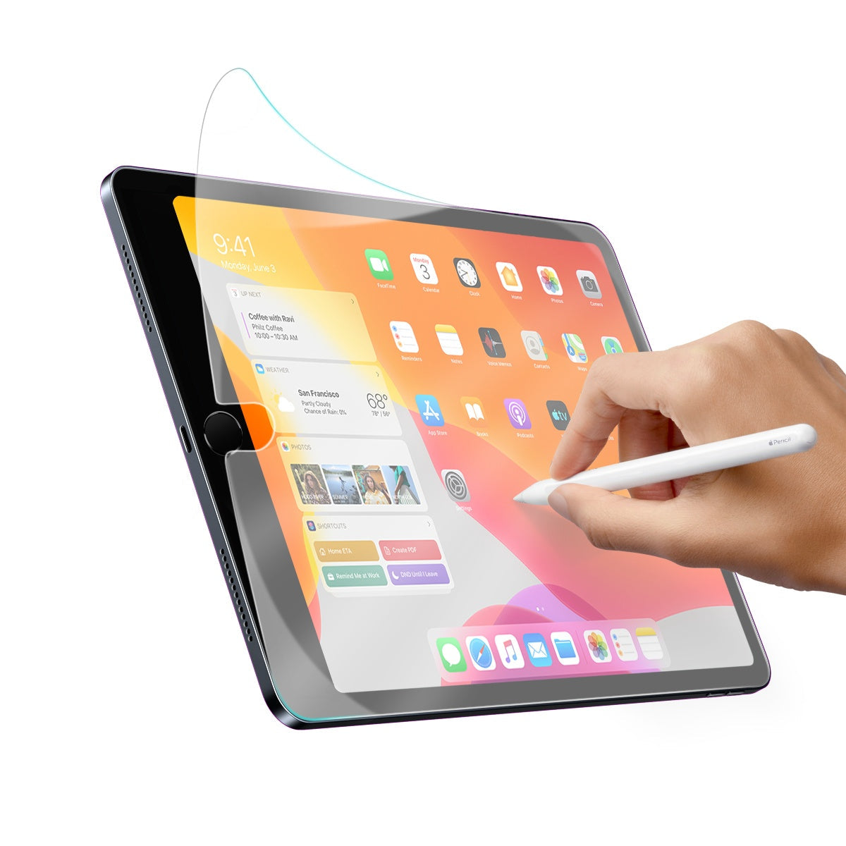 JMT-158346 Transparent Paper-Like Protective Film for 10.2 inch Pad 7 and Pad 8 - Scratch-Resistant, High Definition