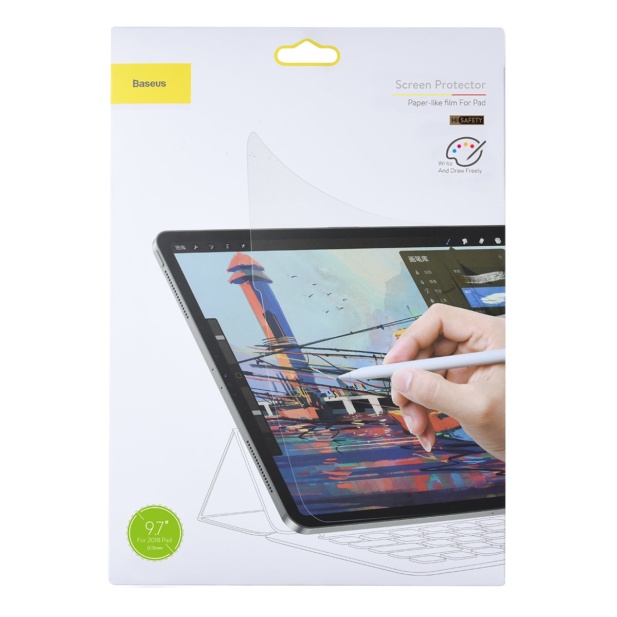 JMT-158346 Transparent Paper-Like Protective Film for 10.2 inch Pad 7 and Pad 8 - Scratch-Resistant, High Definition