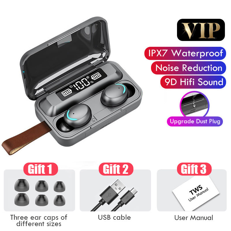 JMT-158474 True Wireless Bluetooth Headset with LED Power Display and Charging Function, Compatible with All Bluetooth Devices