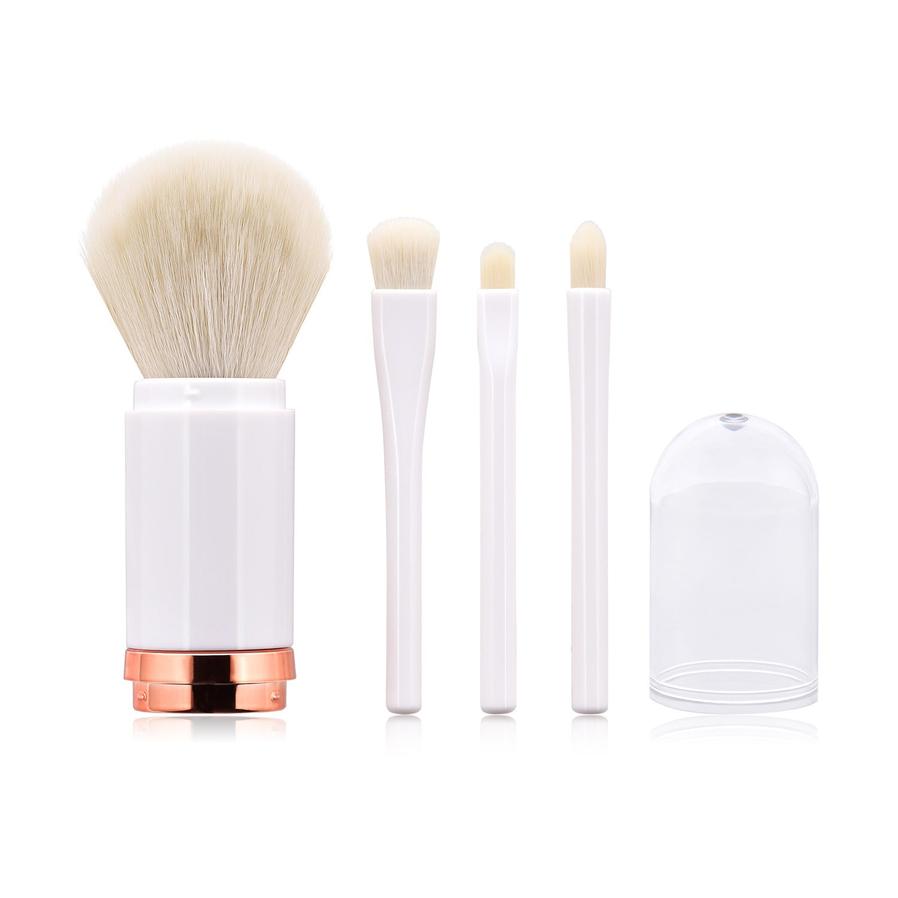 JMT-158602 Retractable Double-Head Portable Makeup Brush with Nylon Bristles