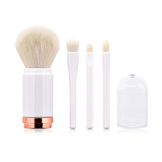 JMT-158602 Retractable Double-Head Portable Makeup Brush with Nylon Bristles