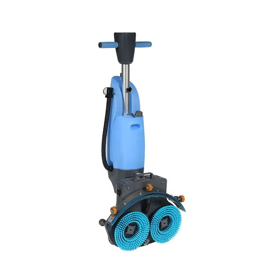 JMT-158794 18-Inch Walk-Behind Mini Floor Scrubber with Dual Brushes for Efficient Cleaning