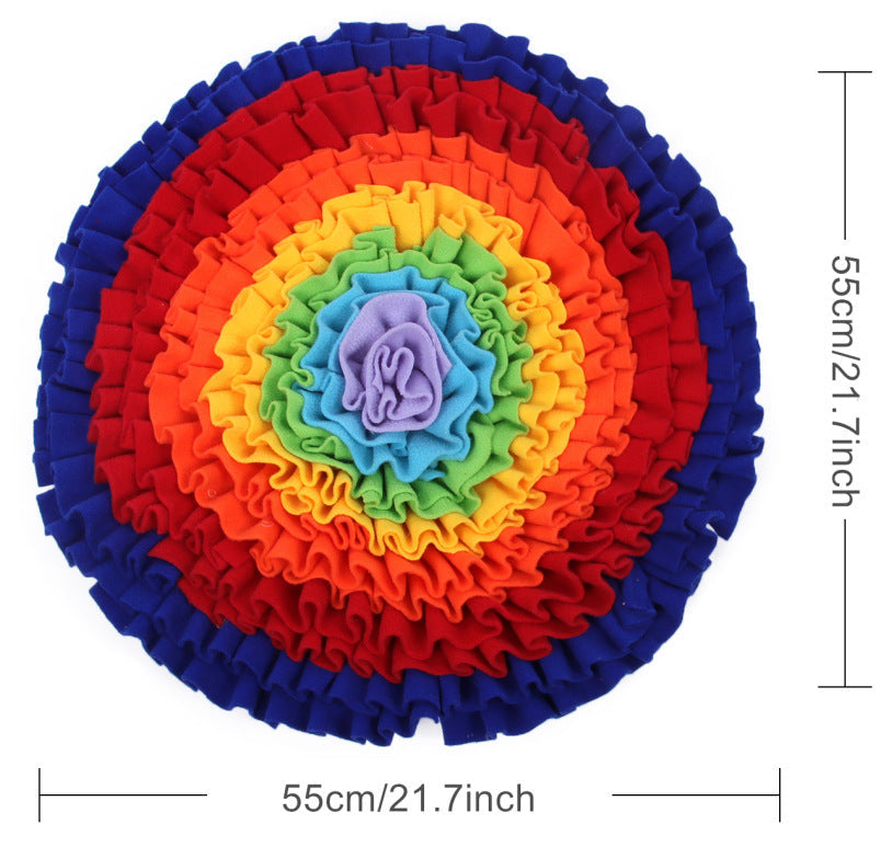 JMT-158794 Snuffle Mat for Dogs - Plush Nose Work Training Puzzle Toy, 55cm Washable Sniffing Pad for Slow Feeding