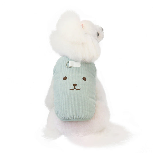 JMT-159114 Cotton Vest for Dogs with Bear Embroidery – Available in Multiple Colors and Sizes