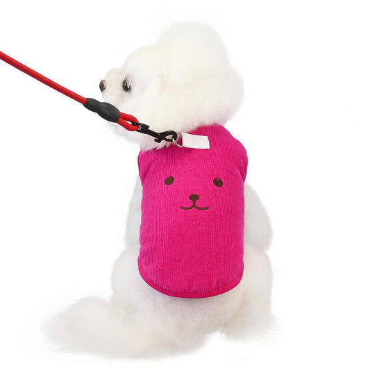 JMT-159114 Cotton Vest for Dogs with Bear Embroidery – Available in Multiple Colors and Sizes