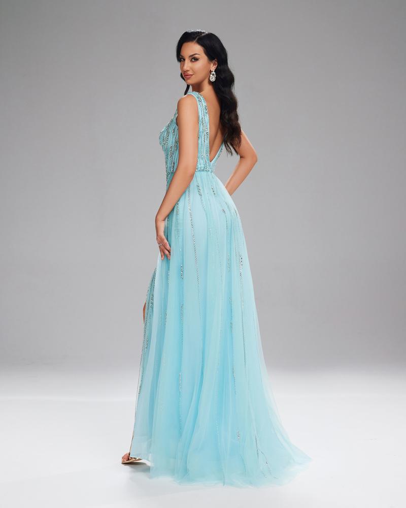 JMT-159562 Elegant Blue Women's Gown - Model SH0156