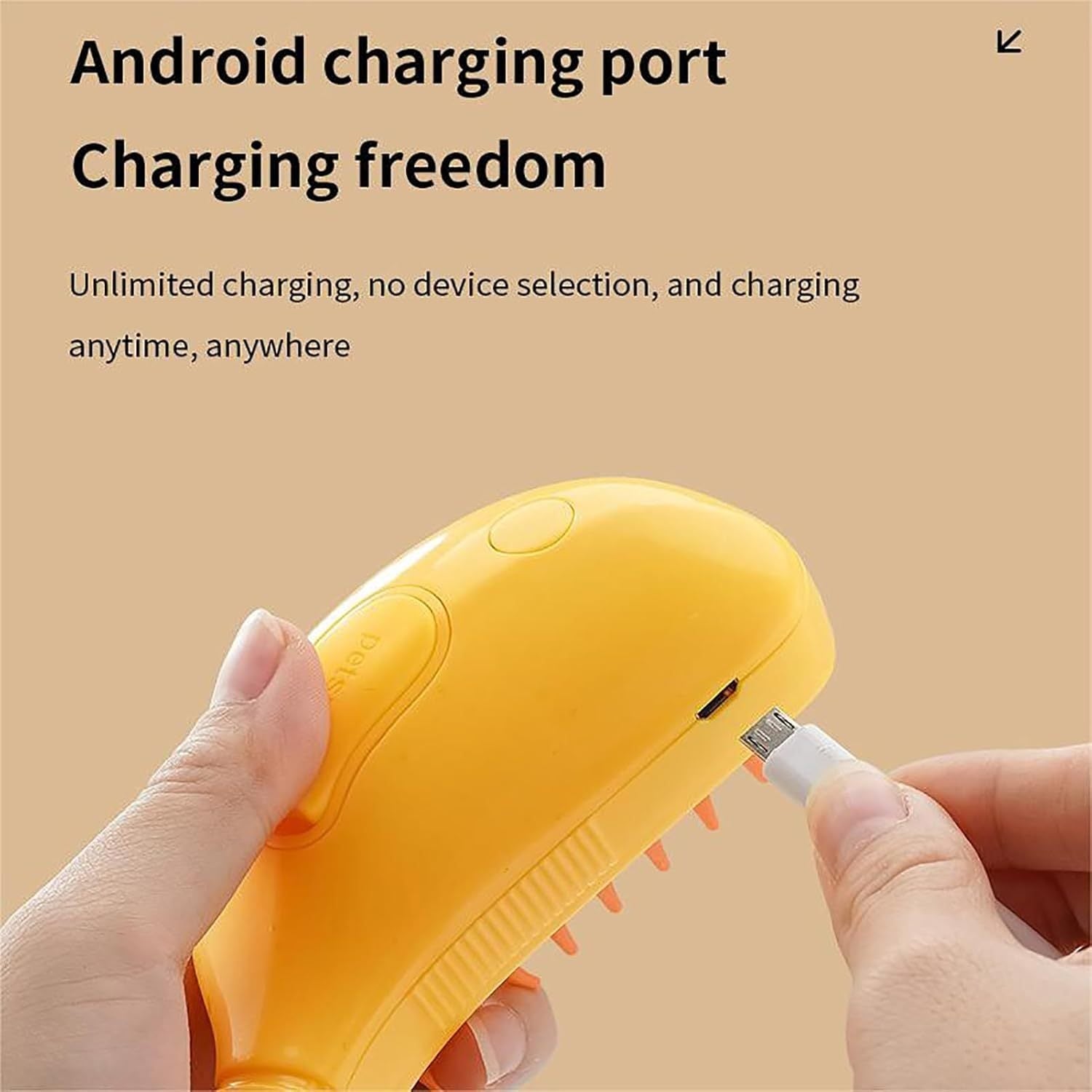 JMT-159562 Rechargeable 3-in-1 Cat Steam Brush with Massage Function for Grooming and Hair Removal