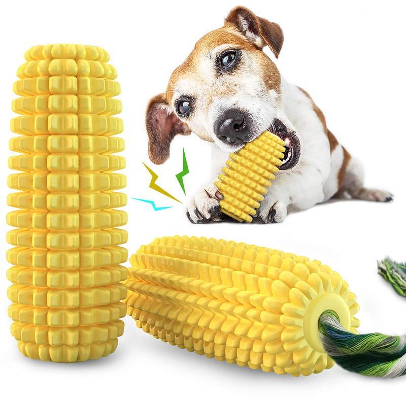 JMT-159626 Durable Squeaky Corn Stick Dog Chew Toy for Small, Medium, and Large Breeds