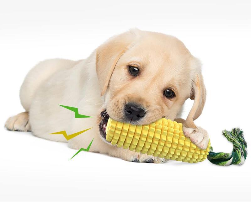 JMT-159626 Durable Squeaky Corn Stick Dog Chew Toy for Small, Medium, and Large Breeds