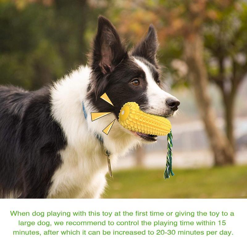 JMT-159626 Durable Squeaky Corn Stick Dog Chew Toy for Small, Medium, and Large Breeds