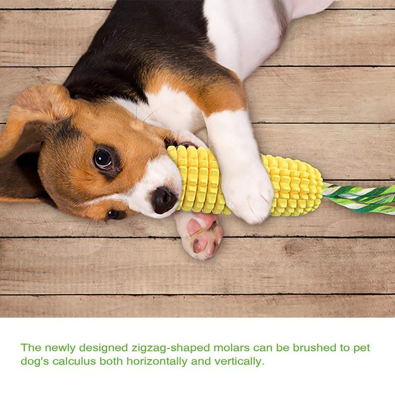 JMT-159626 Durable Squeaky Corn Stick Dog Chew Toy for Small, Medium, and Large Breeds