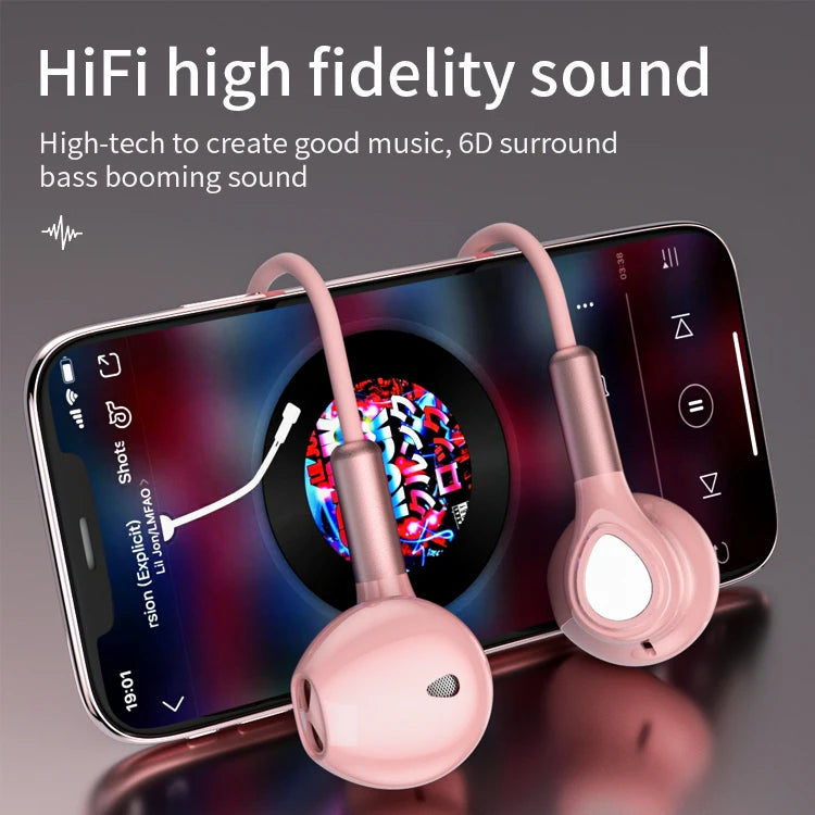 JMT-160138 Metal Wired Earphones with Mic - 1.2m 3.5mm Macaron Color for Mobile Phones