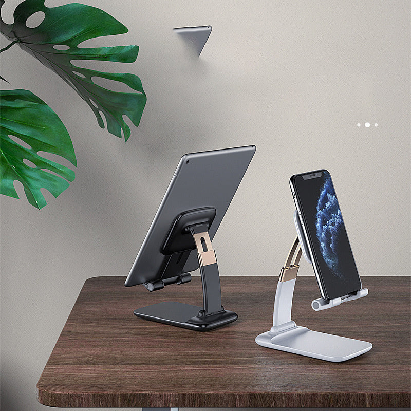 JMT-160330 Telescopic Folding Desktop Phone Holder – Adjustable Lazy Bracket in Black and White