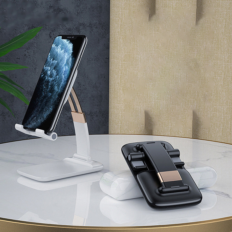 JMT-160330 Telescopic Folding Desktop Phone Holder – Adjustable Lazy Bracket in Black and White
