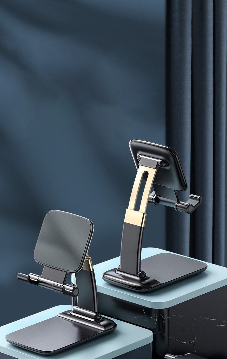 JMT-160330 Telescopic Folding Desktop Phone Holder – Adjustable Lazy Bracket in Black and White