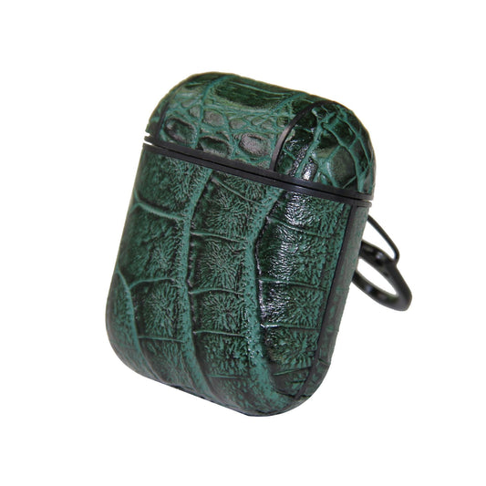 JMT-160458 Crocodile Pattern Wireless Bluetooth Headset Shell for AirPods – Stylish and Durable Imitation Leather Case