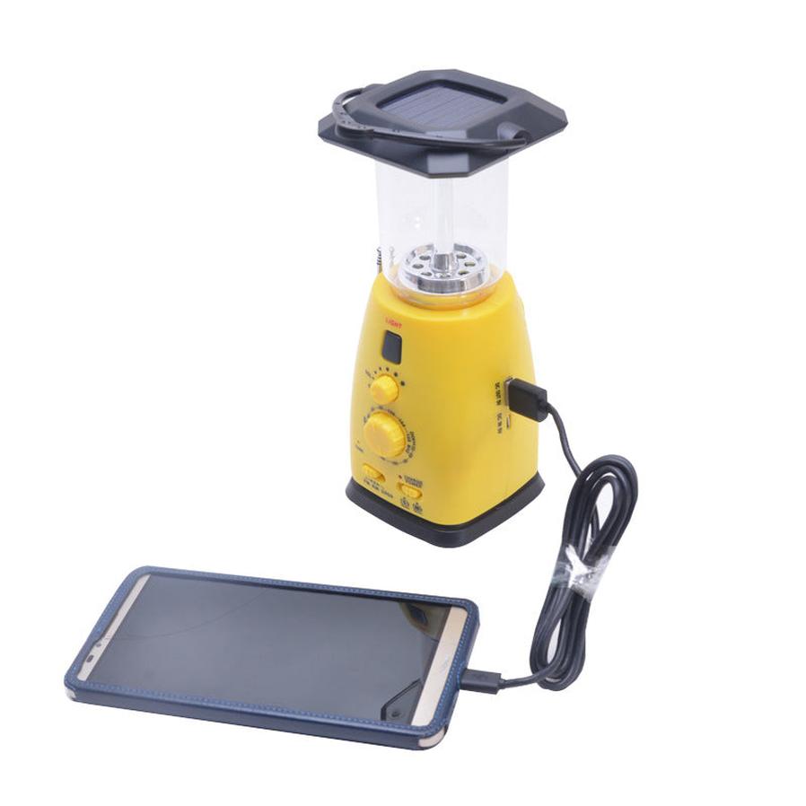 JMT-160522 Solar-Powered Hand-Crank Emergency Light with Multifunctional Features