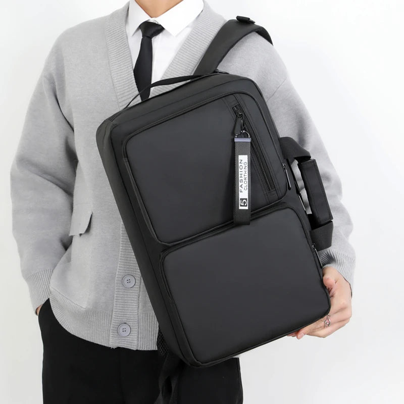 JMT-160650 Large Capacity Waterproof Business Backpack for 17-Inch Laptops with USB Port - Durable Nylon Design