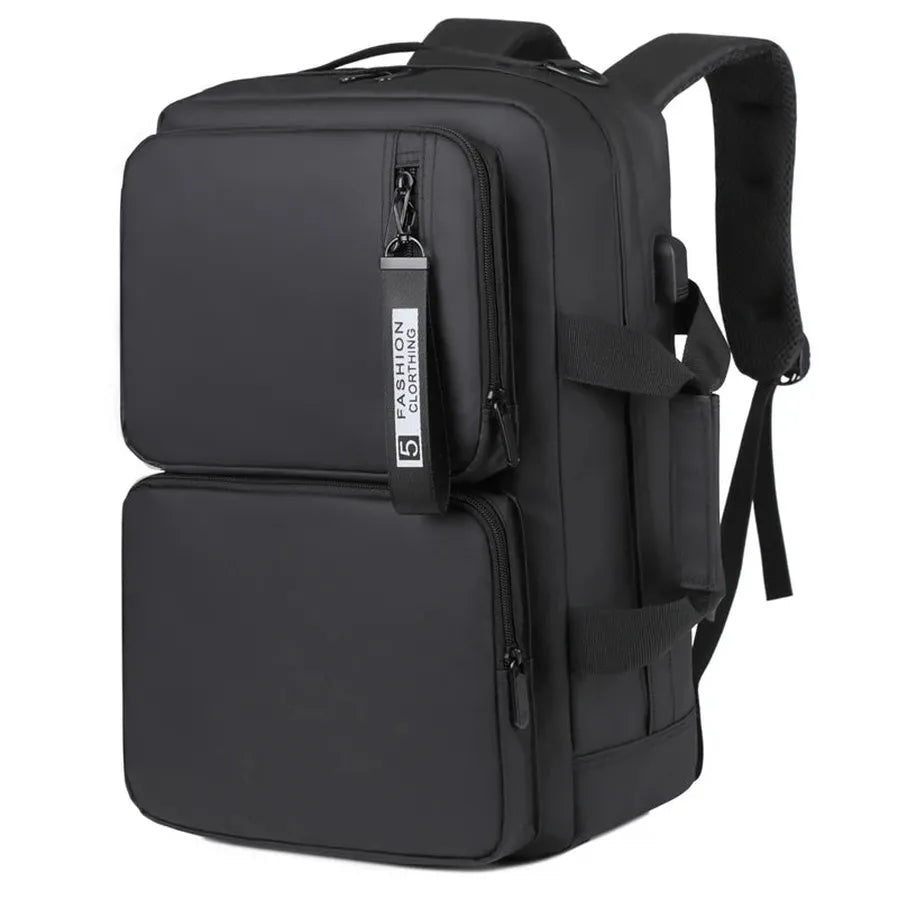 JMT-160650 Large Capacity Waterproof Business Backpack for 17-Inch Laptops with USB Port - Durable Nylon Design