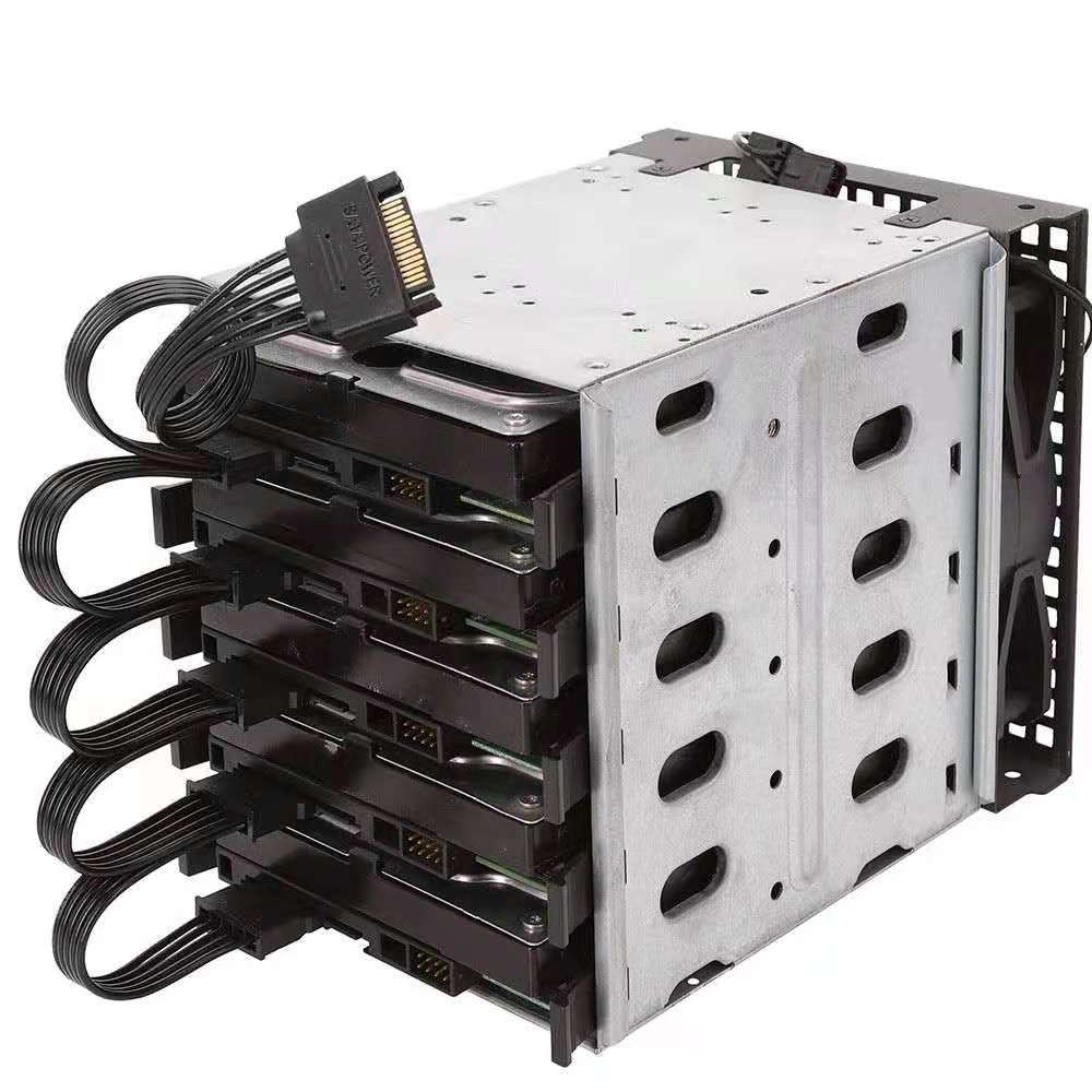 JMT-160650 SATA Power Supply Expansion Cable, 18AWG Flat Wire, Connects Up to Five Devices, 20CM Length