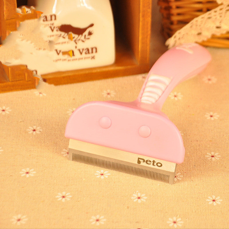 JMT-160714 Pet Hair Remover Tool for Dogs and Cats - Easy-to-Use Engineering Plastic and Stainless Steel Design, Available in Cherry Blossom, Mint, and Gray