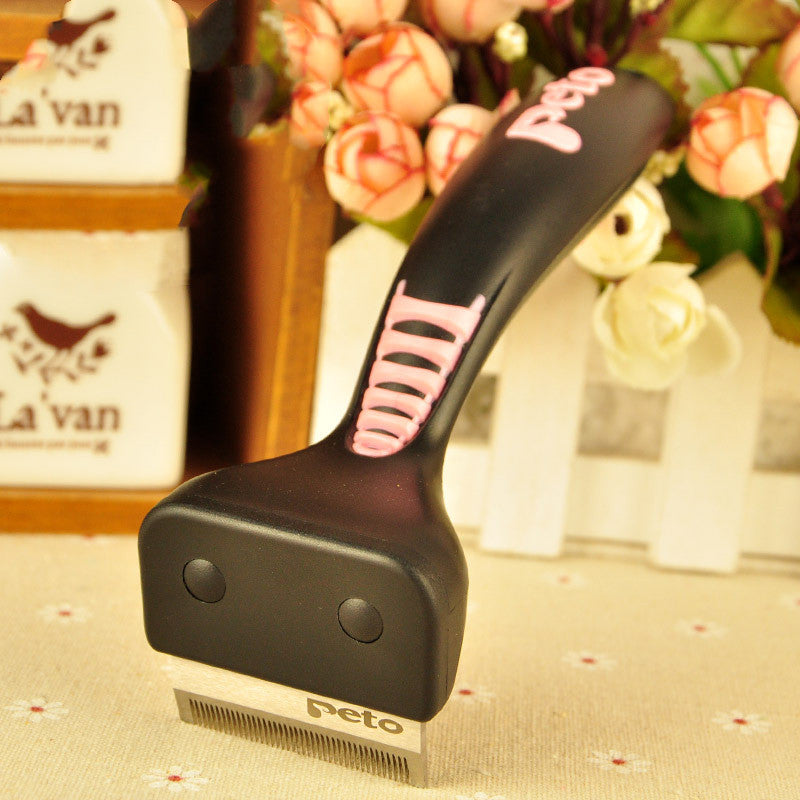 JMT-160714 Pet Hair Remover Tool for Dogs and Cats - Easy-to-Use Engineering Plastic and Stainless Steel Design, Available in Cherry Blossom, Mint, and Gray