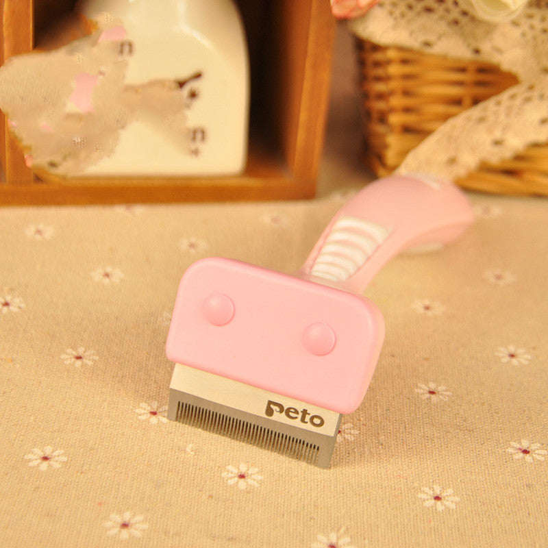 JMT-160714 Pet Hair Remover Tool for Dogs and Cats - Easy-to-Use Engineering Plastic and Stainless Steel Design, Available in Cherry Blossom, Mint, and Gray