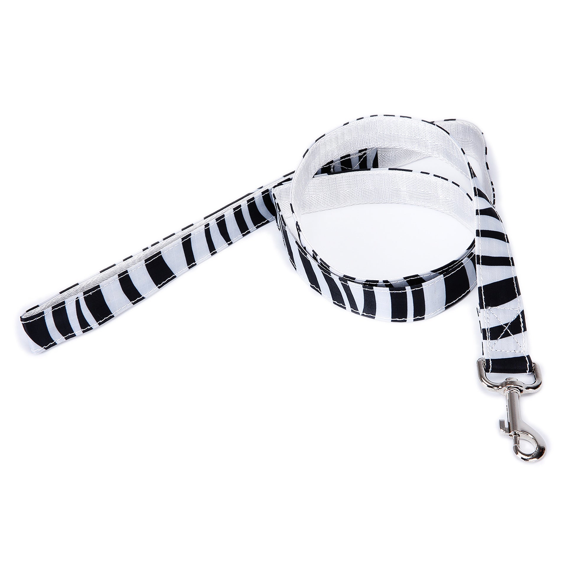JMT-160970 Plaid Stripe Dog Leash with Extension Strap in Black Imitation Nylon