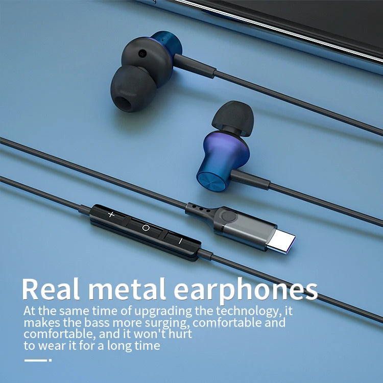 JMT-161290 USB-C In-Ear Headphones with Microphone and Handsfree Function
