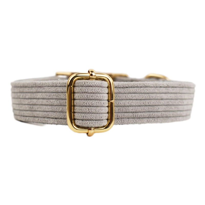 JMT-161290 Velvet Fabric Dog Collar with Bow, Flower, Vest, and Leash Accessories