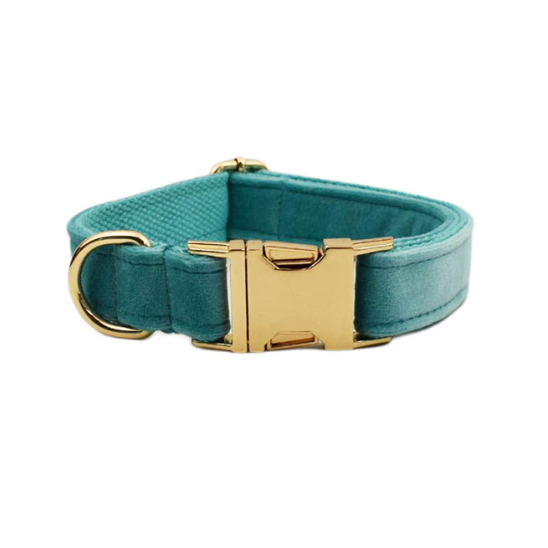 JMT-161290 Velvet Fabric Dog Collar with Bow, Flower, Vest, and Leash Accessories