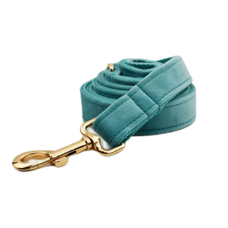 JMT-161290 Velvet Fabric Dog Collar with Bow, Flower, Vest, and Leash Accessories