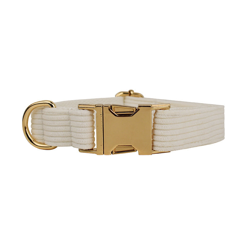 JMT-161290 Velvet Fabric Dog Collar with Bow, Flower, Vest, and Leash Accessories