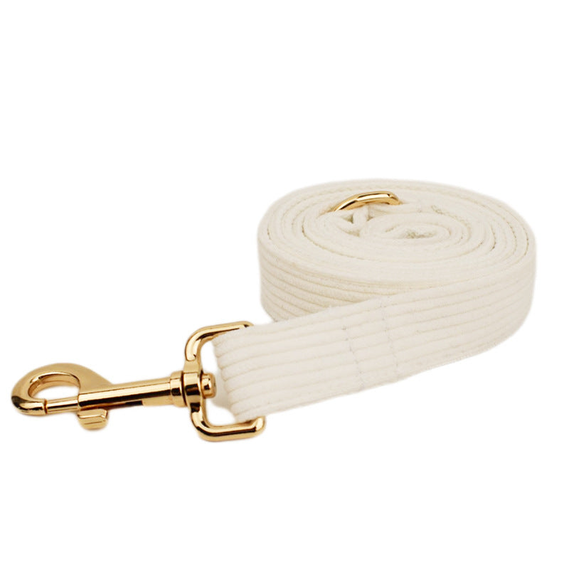 JMT-161290 Velvet Fabric Dog Collar with Bow, Flower, Vest, and Leash Accessories