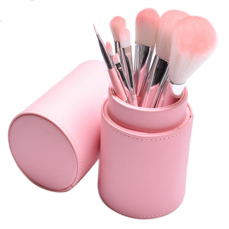JMT-162058 8-Piece Makeup Brush Set with Wooden Handles for Foundation, Blush, and Eye Shadow Application