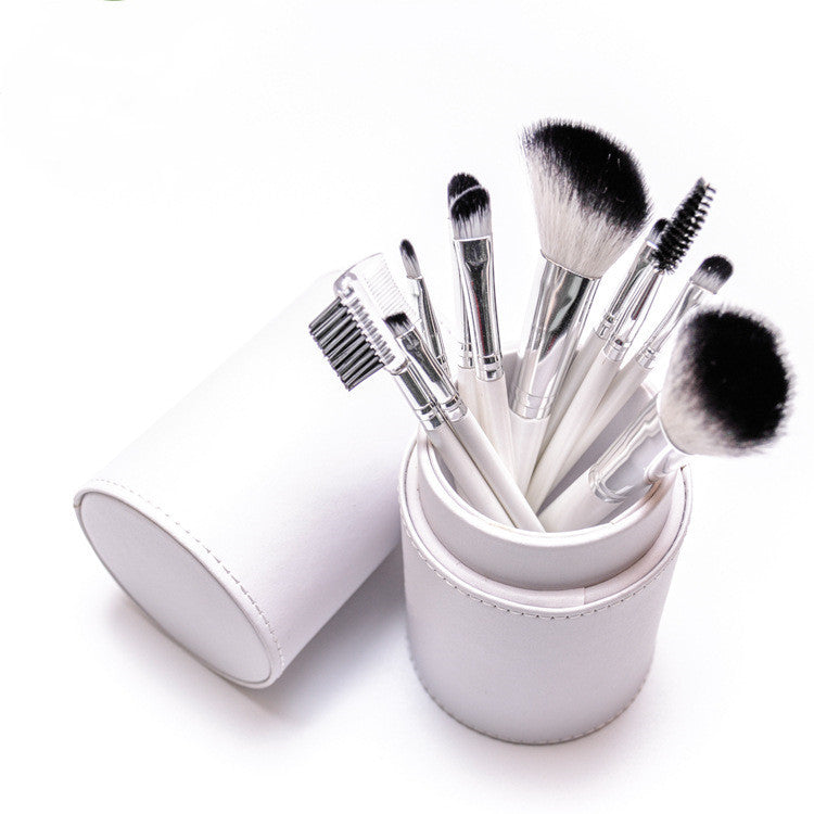JMT-162058 8-Piece Makeup Brush Set with Wooden Handles for Foundation, Blush, and Eye Shadow Application
